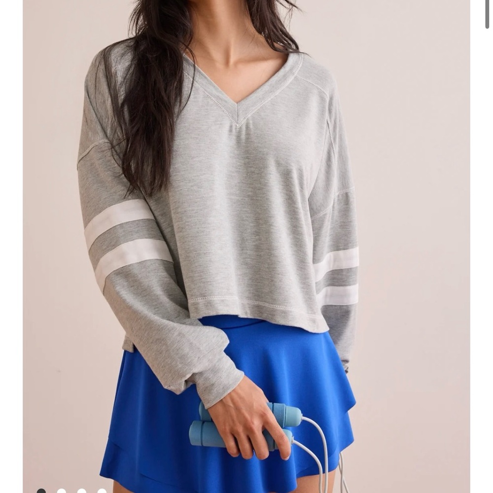 NEW Altar’d State AS Revival Gray Cropped Sweatshirt Size 3XL NWT